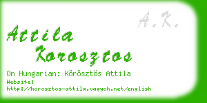 attila korosztos business card